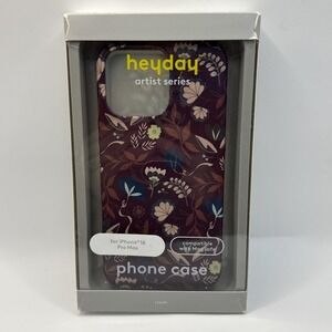 Heyday IPhone 16 Pro Max Case MagSafe Floral Purple Artist Series Protective